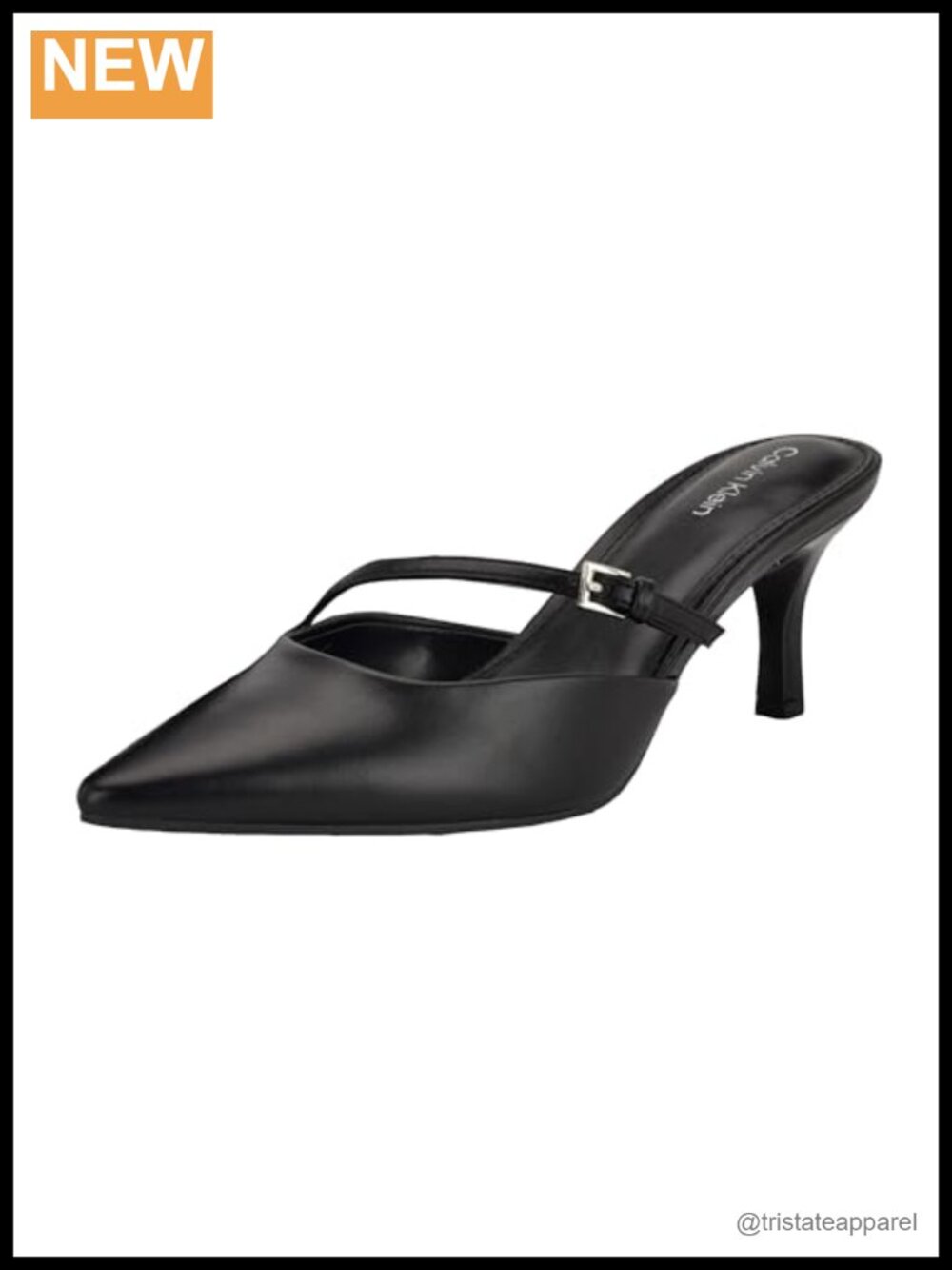 Women's Faux Leather Pointed Toe Slip On Kitten Heel Dress Pumps